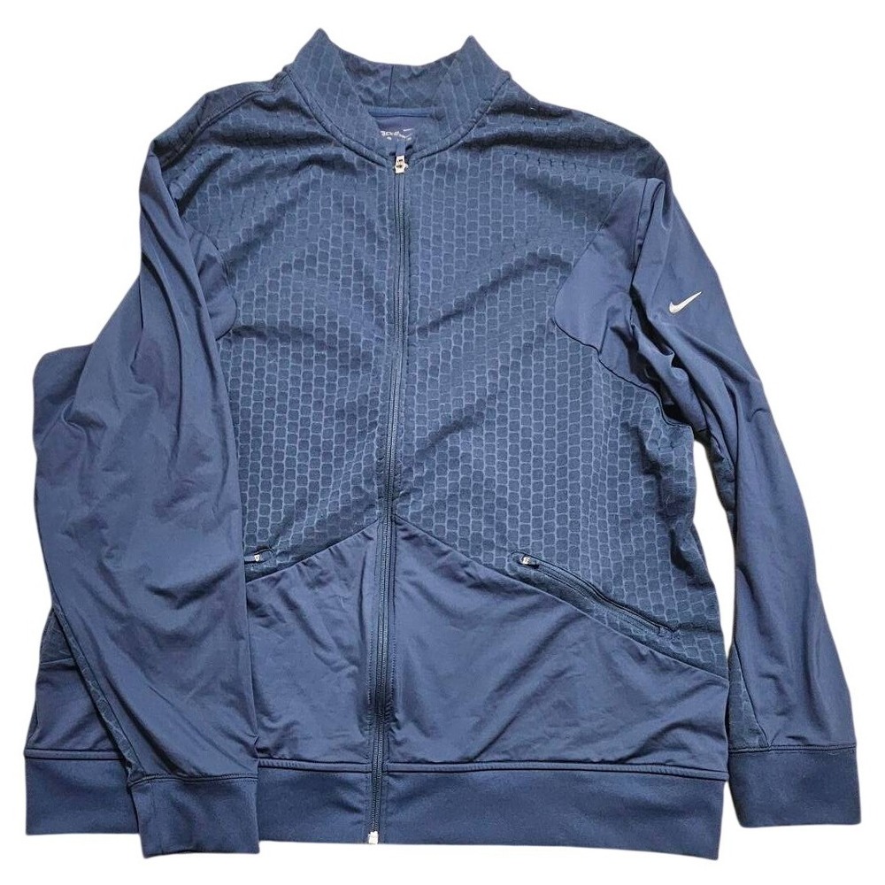 Nike Golf Tour Performance Dri-FIT Full Zip Jacket Navy Blue 518048-459 Mens XXL